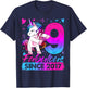 9th Birthday Shirt Girl 9 Year Old Gifts 9 Birthday Girl T-Shirt - T-Shirt | Navy
