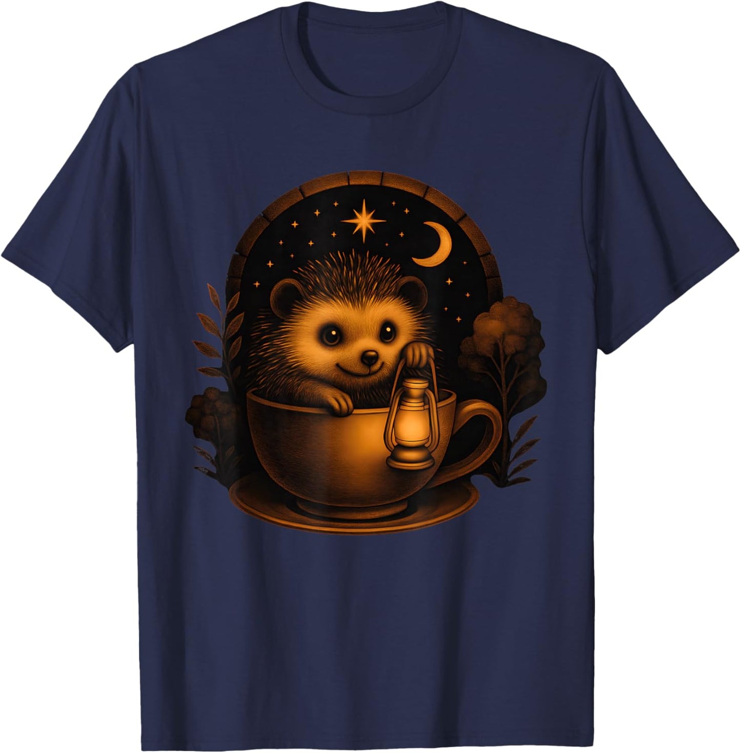 Hedgehog Animal Lover Cute Hedgehog T-Shirt - T-Shirt | Navy