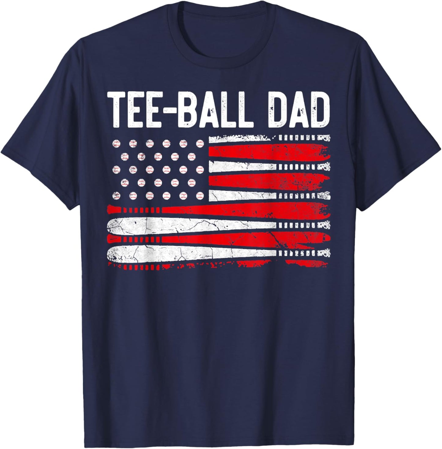 Ball Dad, Baseball Dad, Daddy for Father's Day, Dad Life T-Shirt - T-Shirt | Navy