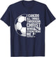 I Can Do All Things Through Christ Soccer Verse T-Shirt - T-Shirt | Navy