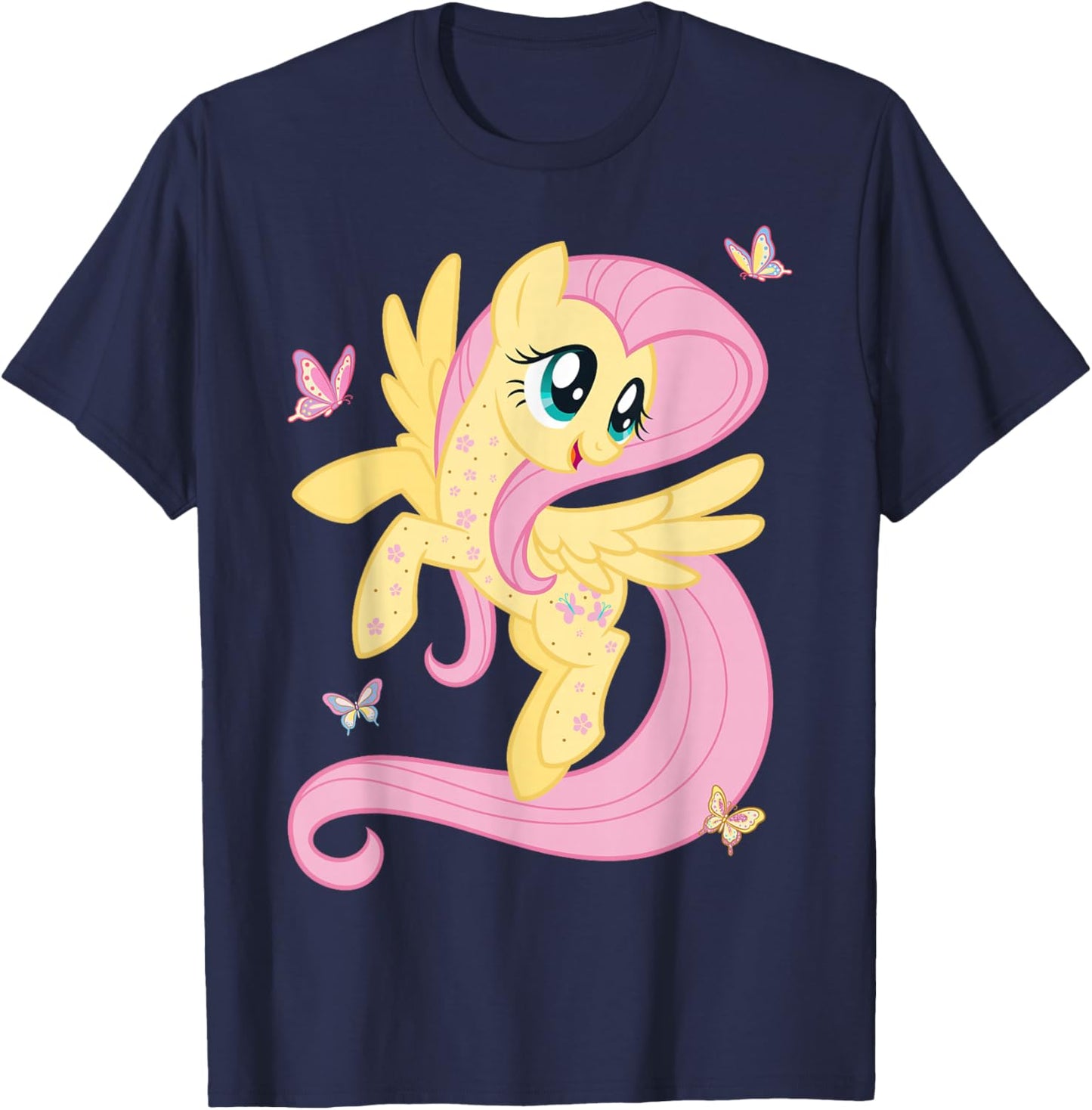 My Little Pony: Friendship is Magic Fluttershy & Butterflies T-Shirt - T-Shirt | Navy