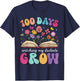 100 Days Watching My Students Grow 100 Days of School Kids T-Shirt - T-Shirt | Navy