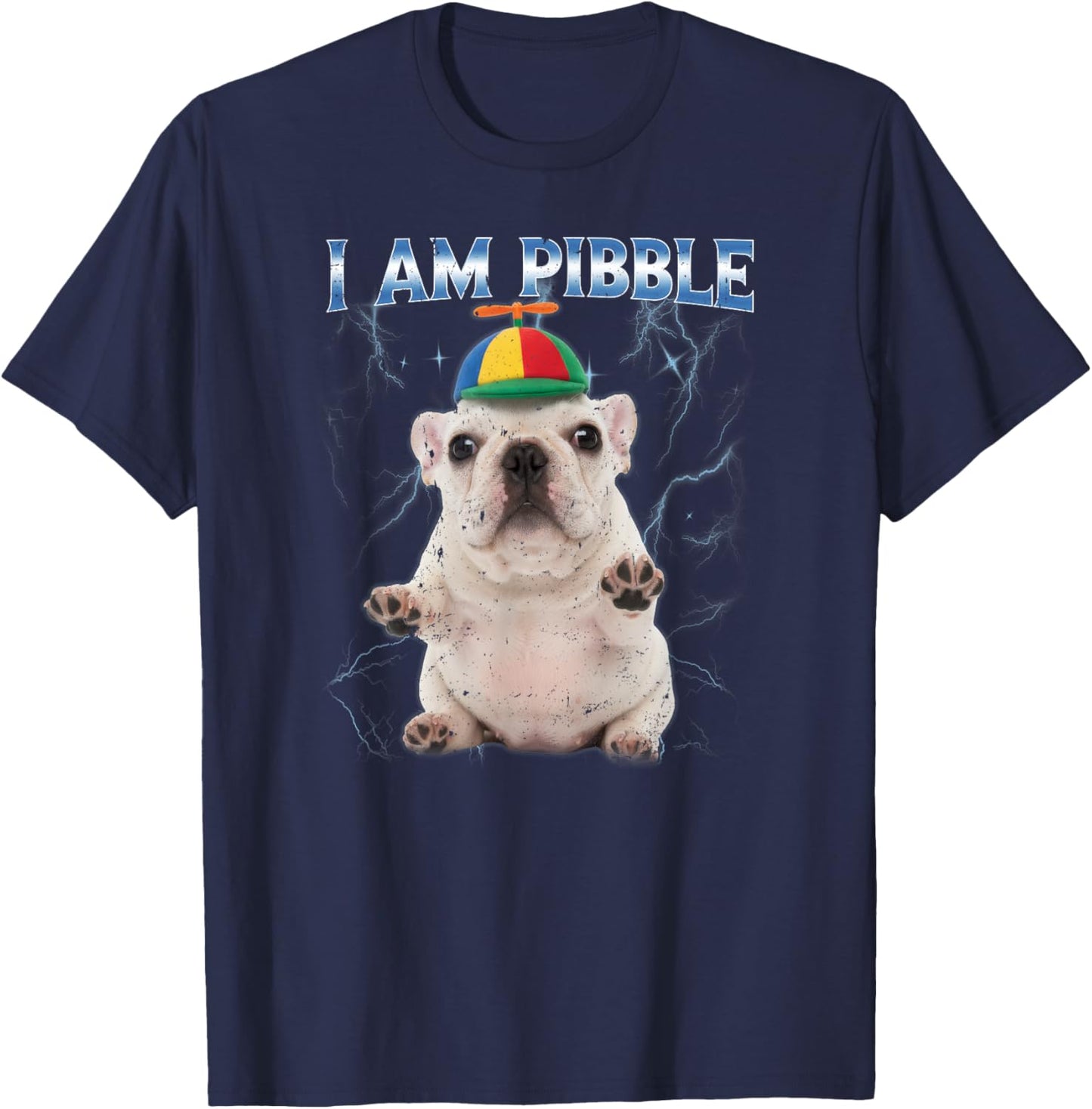 I Am Pibble Funny Pit Bull Meme T-Shirt - T-Shirt | Navy