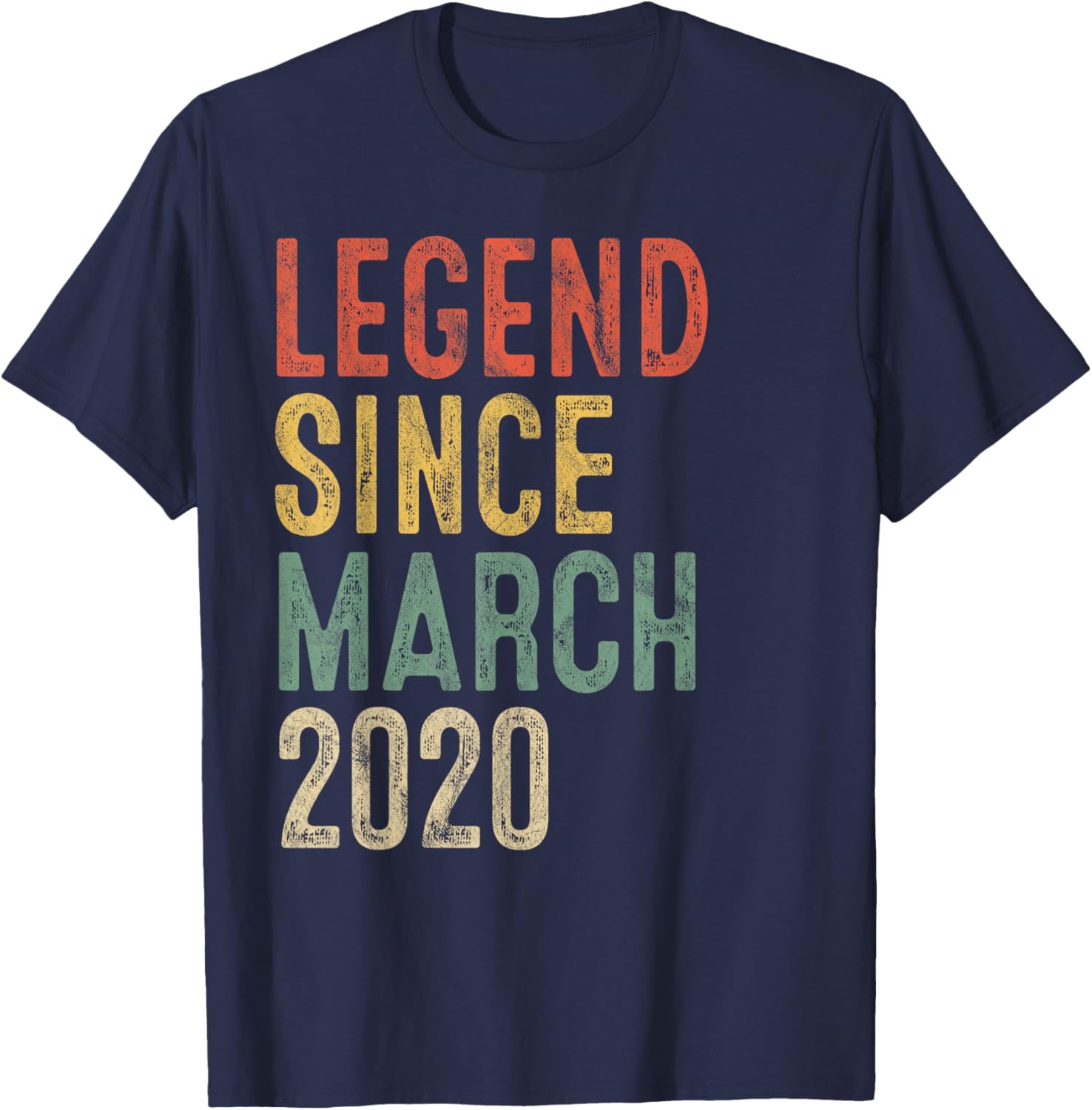 Legend March 2020 6th Birthday Boy Girl 6 Year Old T-Shirt - T-Shirt | Navy