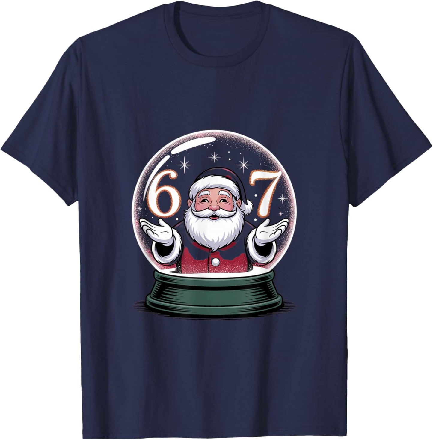 Christmas 67 Funny Xmas Six Seven Ugly Sweater 6-7 T-Shirt - T-Shirt | Navy