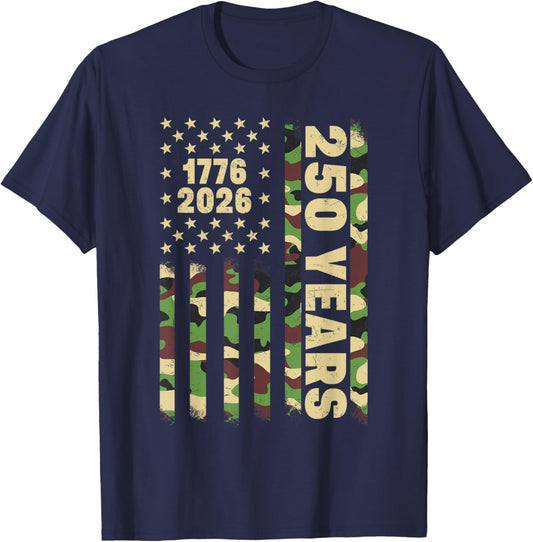 250 Years Anniversary 250th Independence Day America Freedom T-Shirt - T-Shirt | Navy