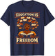 Black History Teacher Education is Freedom Women Girls Kids T-Shirt - T-Shirt | Navy