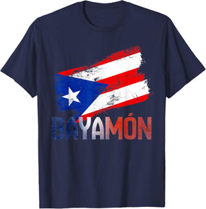 Bayamón City Puerto Rico Flag Vintage Roots Boricua T-Shirt - T-Shirt | Navy