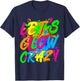 Party 80s Group Team Lets Crazy Retro Colorful Quote Glowing T-Shirt - T-Shirt | Navy