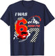 I was 6 Now I'm 7 Racing Birthday 67 Boys Race Car T-Shirt - T-Shirt | Navy
