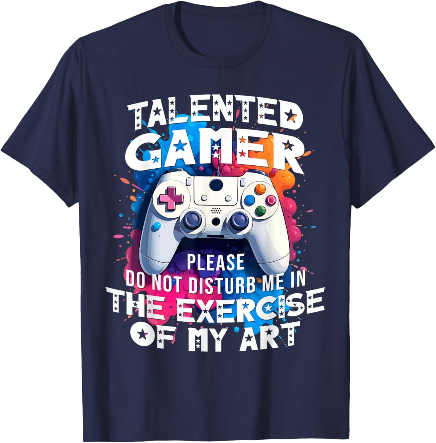 Gamer man Teen Gaming Enthusiast Video Games Console Funny T-Shirt - T-Shirt | Navy