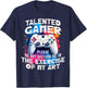 Gamer man Teen Gaming Enthusiast Video Games Console Funny T-Shirt - T-Shirt | Navy