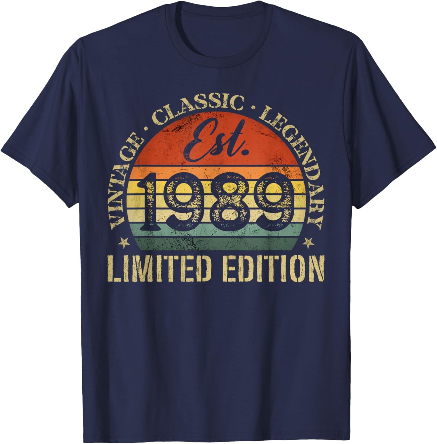 Vintage Classic Legendary Est. 1989 Limited Edition T-Shirt - T-Shirt | Navy