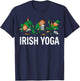 Funny St.Patrick’s Day Irish Yoga Drunk Leprechauns Drinking T-Shirt - T-Shirt | Navy