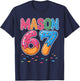 Ice Cream Drip Mason Six Seven 6 7 Gen Alpha Slang Meme 67 T-Shirt - T-Shirt | Navy