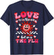 Valentine Nurse Funny Love is in The Air Flu Humor T-Shirt - T-Shirt | Navy