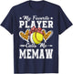 My Favorite Player Calls Me Memaw Baseball Softball T-Shirt - T-Shirt | Navy