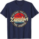 Landon The Man The Myth The Legend Personalized Name T-Shirt - T-Shirt | Navy