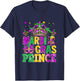 Mardi Gras Prince Cute Crown Masked Matching Kids Girls T-Shirt - T-Shirt | Navy
