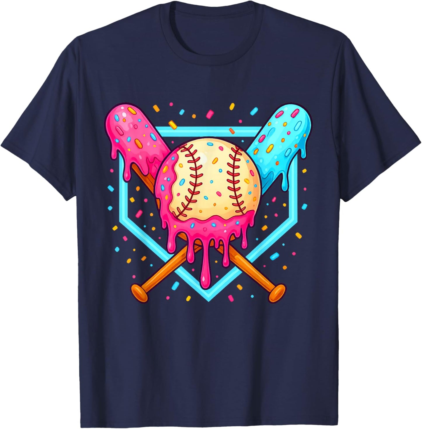 Baseball Sport Respect The Drip Boys Baseball T-Shirt - T-Shirt | Navy