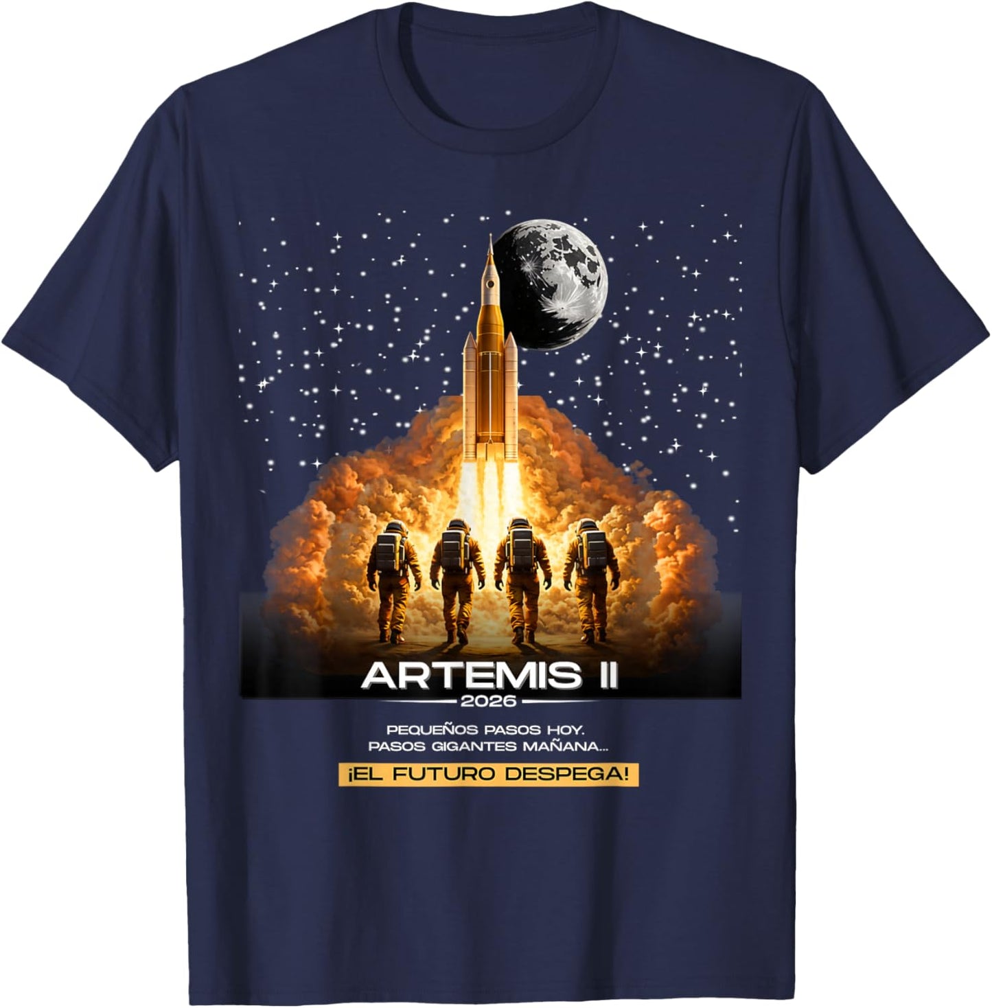 Artemis Launch to The Moon Graduation Day T-Shirt - T-Shirt | Navy