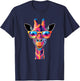 Funny Giraffe Sunglasses T-Shirt - T-Shirt | Navy