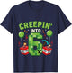 It's My 6th Birthday Boy Gamer Creepin’ Into 6 Gamer Pixel T-Shirt - T-Shirt | Navy