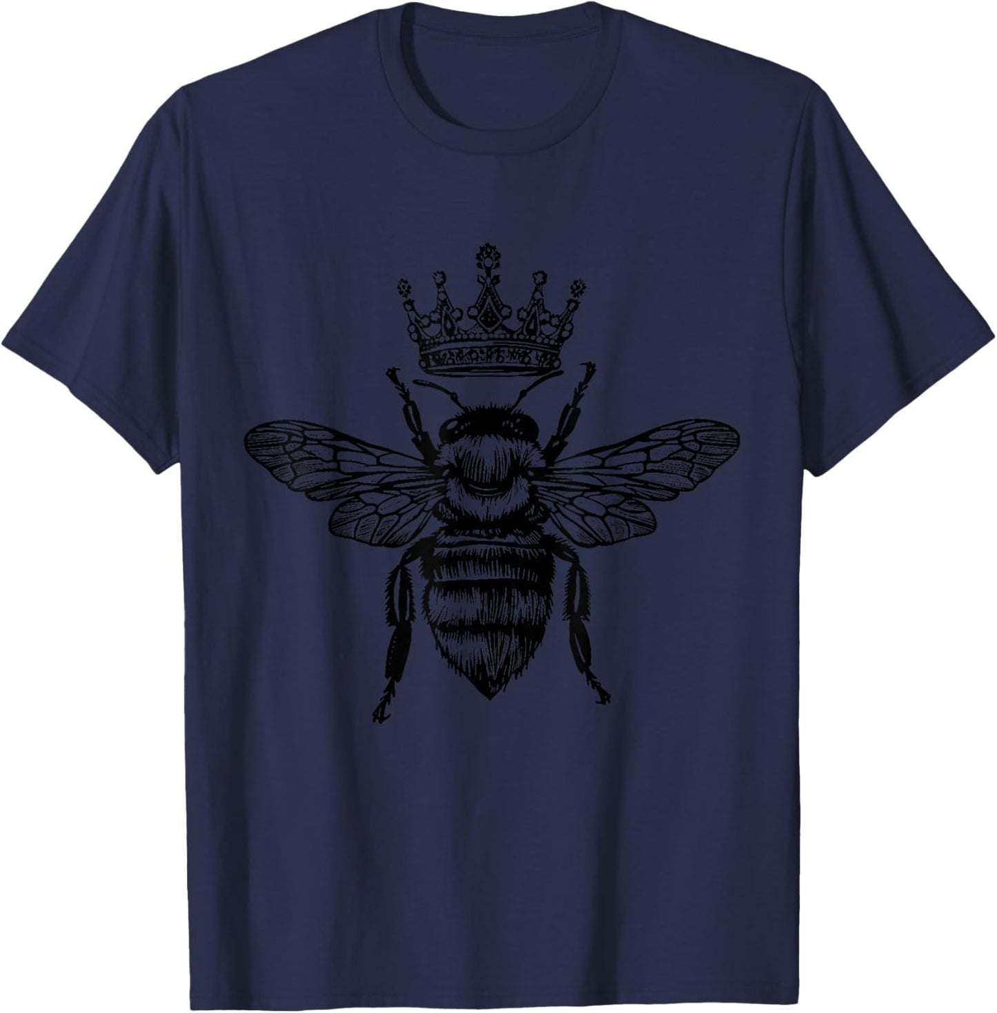 Queen Bee Cute Beekeeping Beekeeper T-Shirt - T-Shirt | Navy