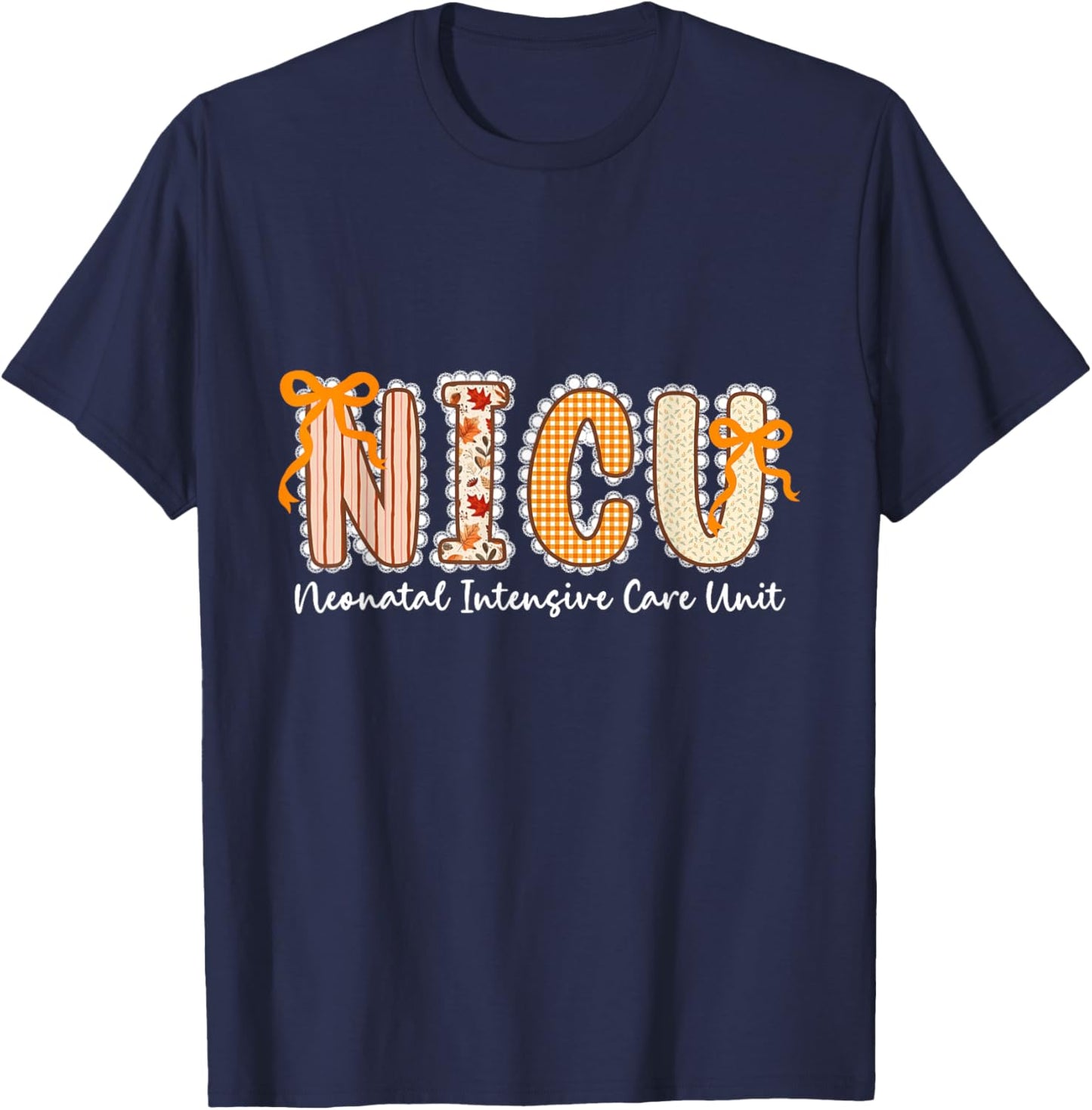Nicu Nurse Cutest Pumpkin Fall Thanksgiving Nursing T-Shirt - T-Shirt | Navy