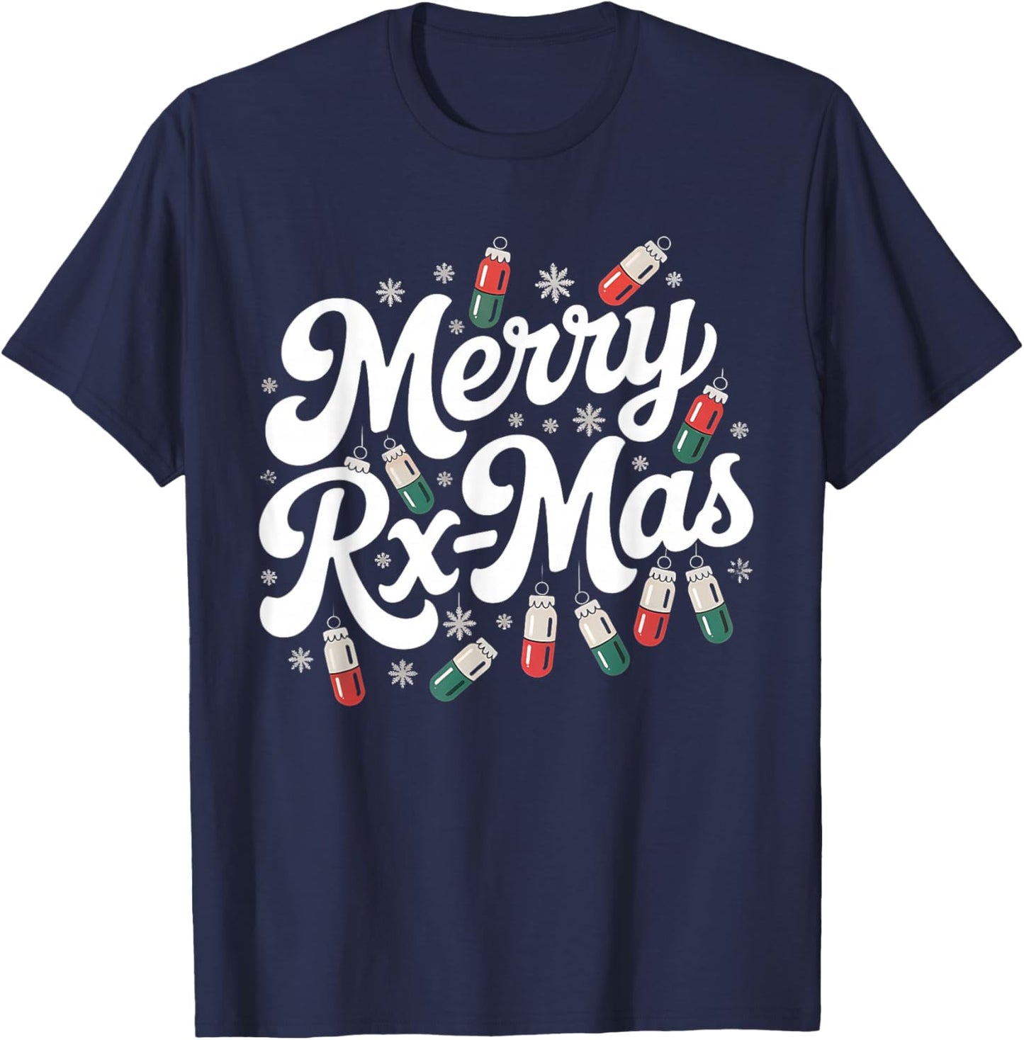 Pharmacy Technician Christmas Pharmacist Pharmacy Student T-Shirt - T-Shirt | Navy