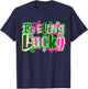 Retro Feeling Lucky Shamrock Clover Funny St Patricks Day T-Shirt - T-Shirt | Navy