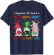 Happy Valentines St Patrick Day Easter Day Holiday Gnome Fun T-Shirt - T-Shirt | Navy