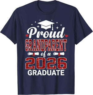 Proud Grandparent of A 2026 Graduate Class of Graduation T-Shirt - T-Shirt | Navy