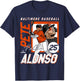 Pete Alonso | Baltimore Baseball Players | MLBPAL202M T-Shirt - T-Shirt | Navy