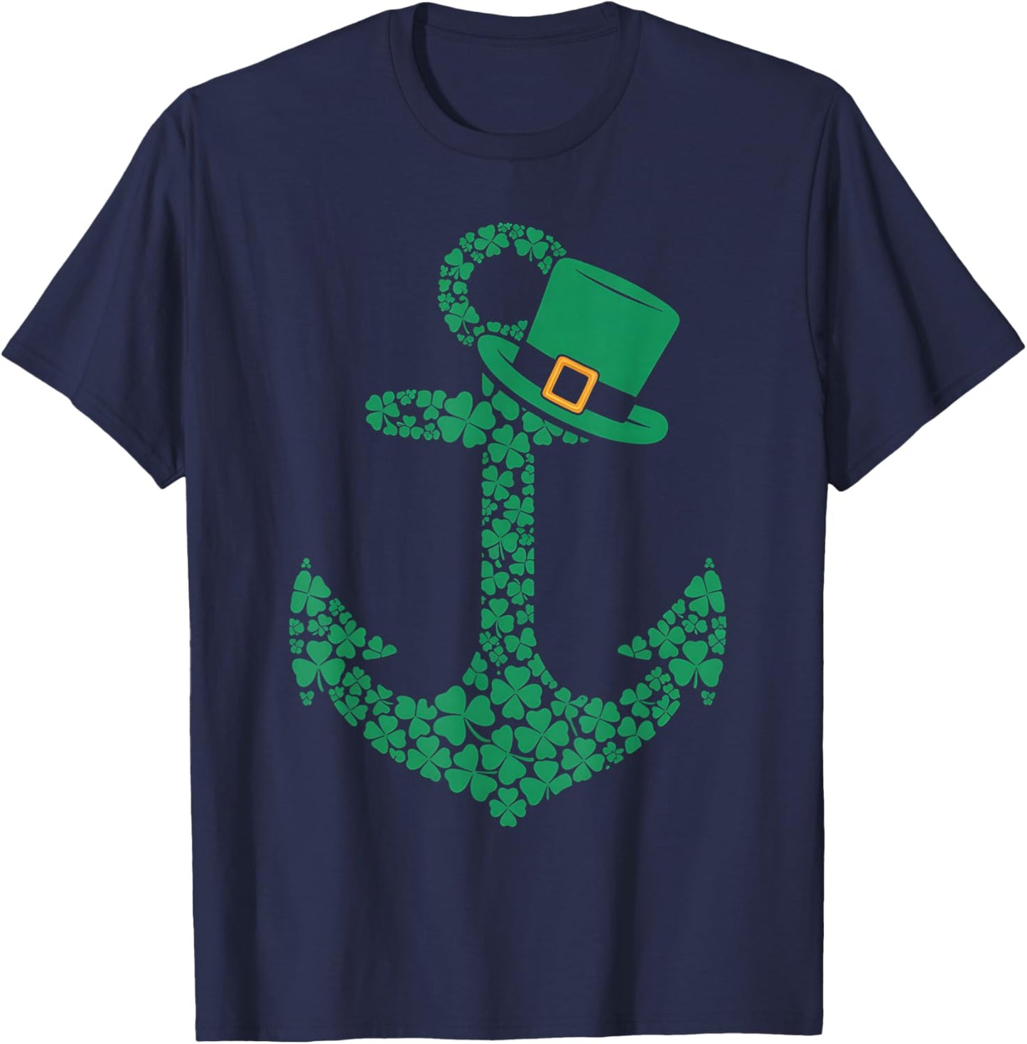 Leprechaun Anchor Shamrocks Cruise Squad St. Patrick's Day T-Shirt - T-Shirt | Navy
