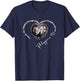 Christian Lion Heart Philippians 4:13 Scripture Art T-Shirt - T-Shirt | Navy
