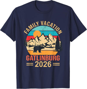 Family Vacation 2026 Gatlinburg Tennessee Smoky Mountain T-Shirt - T-Shirt | Navy
