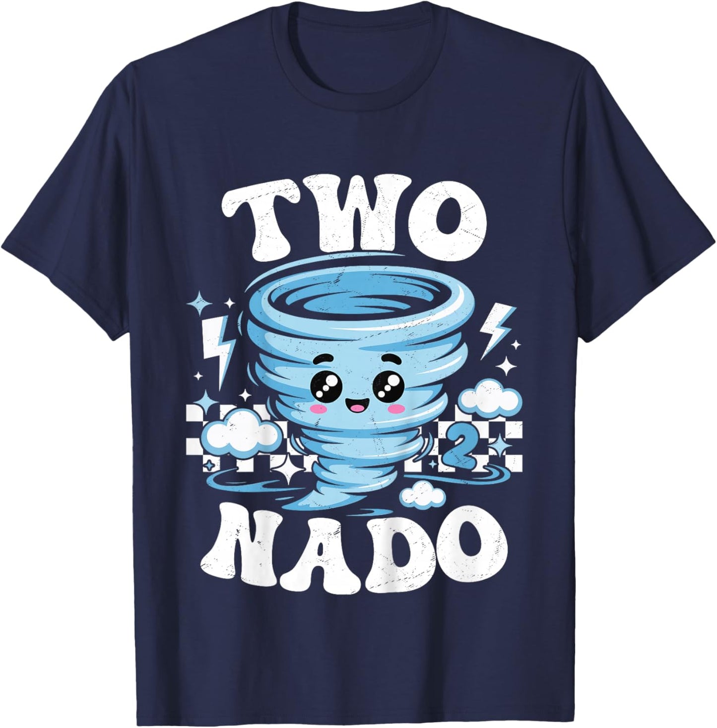 Two Nado 2nd Birthday Funny 2 Year Old Boys Kids T-Shirt - T-Shirt | Navy