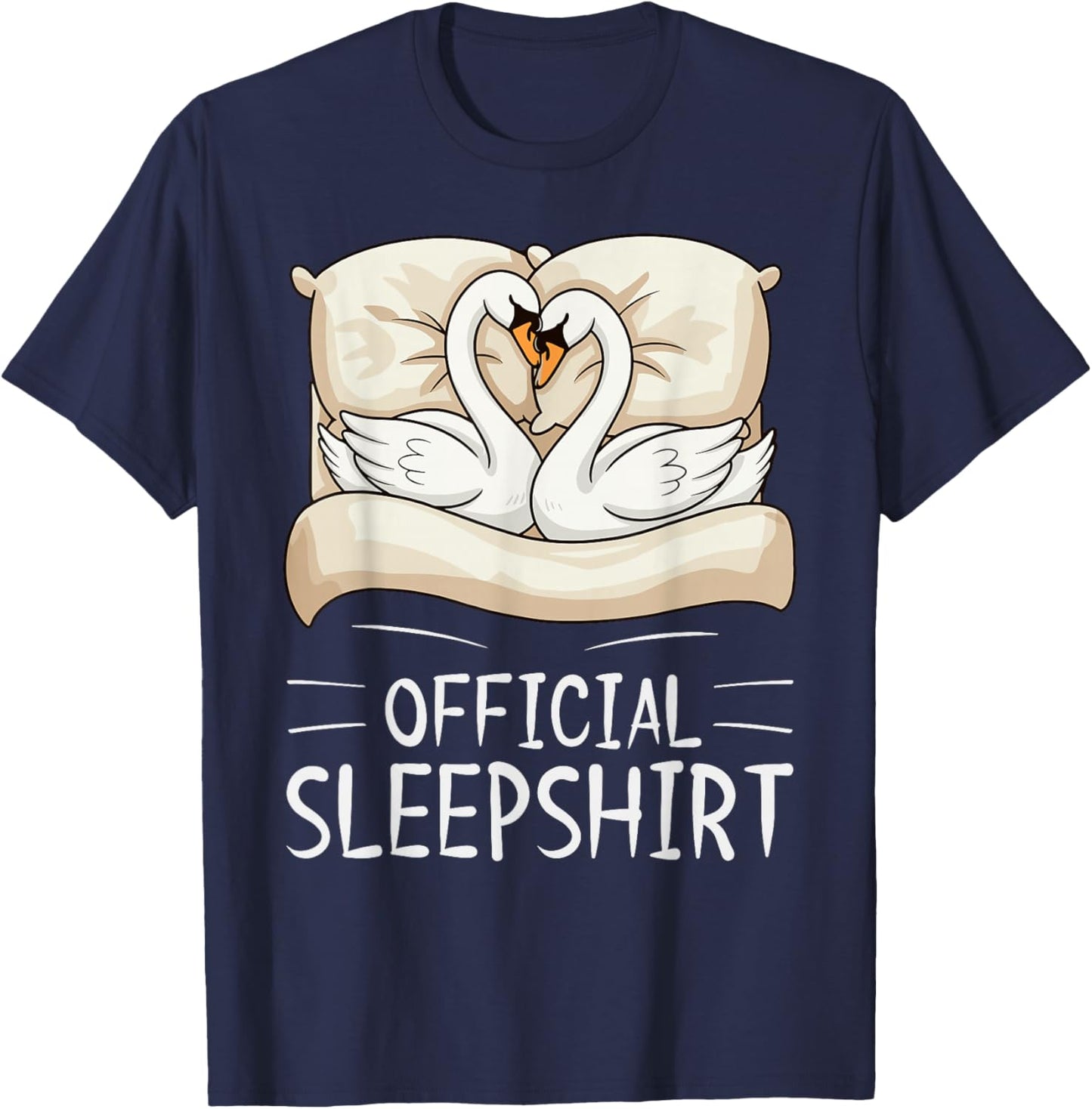 Swan Animal Official Sleepshirt Pajamas Nightgown T-Shirt - T-Shirt | Navy