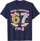 Bruh I Survived 6 and 7 Now I'm 8 Birthday T-Shirt - T-Shirt | Navy