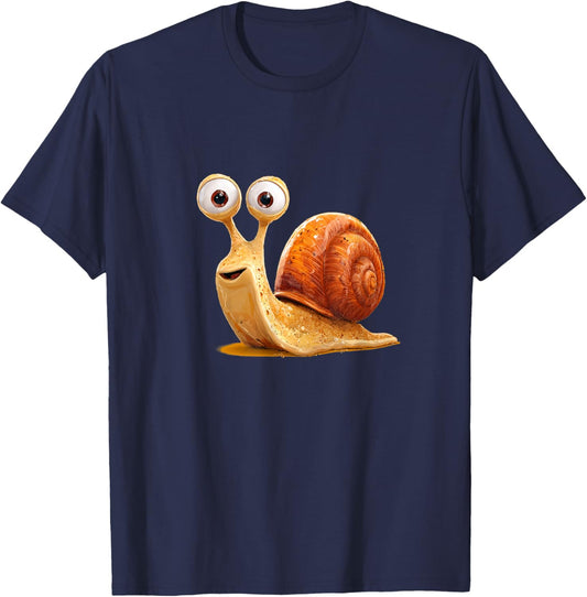 Smiling Snail Graphic Costume for Boys and Girls T-Shirt - T-Shirt | Navy
