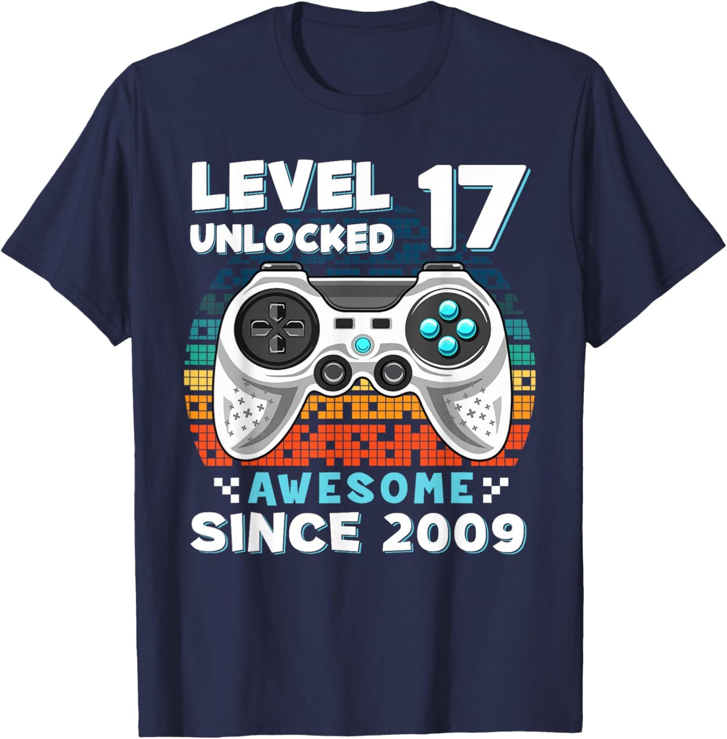 17th Birthday for Boys 17 Years Birthday Kids Gifts T-Shirt - T-Shirt | Navy