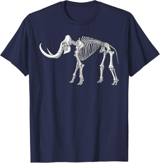 Mammuthus primigenius Fossil Paleoart Paleontology Science T-Shirt - T-Shirt | Navy