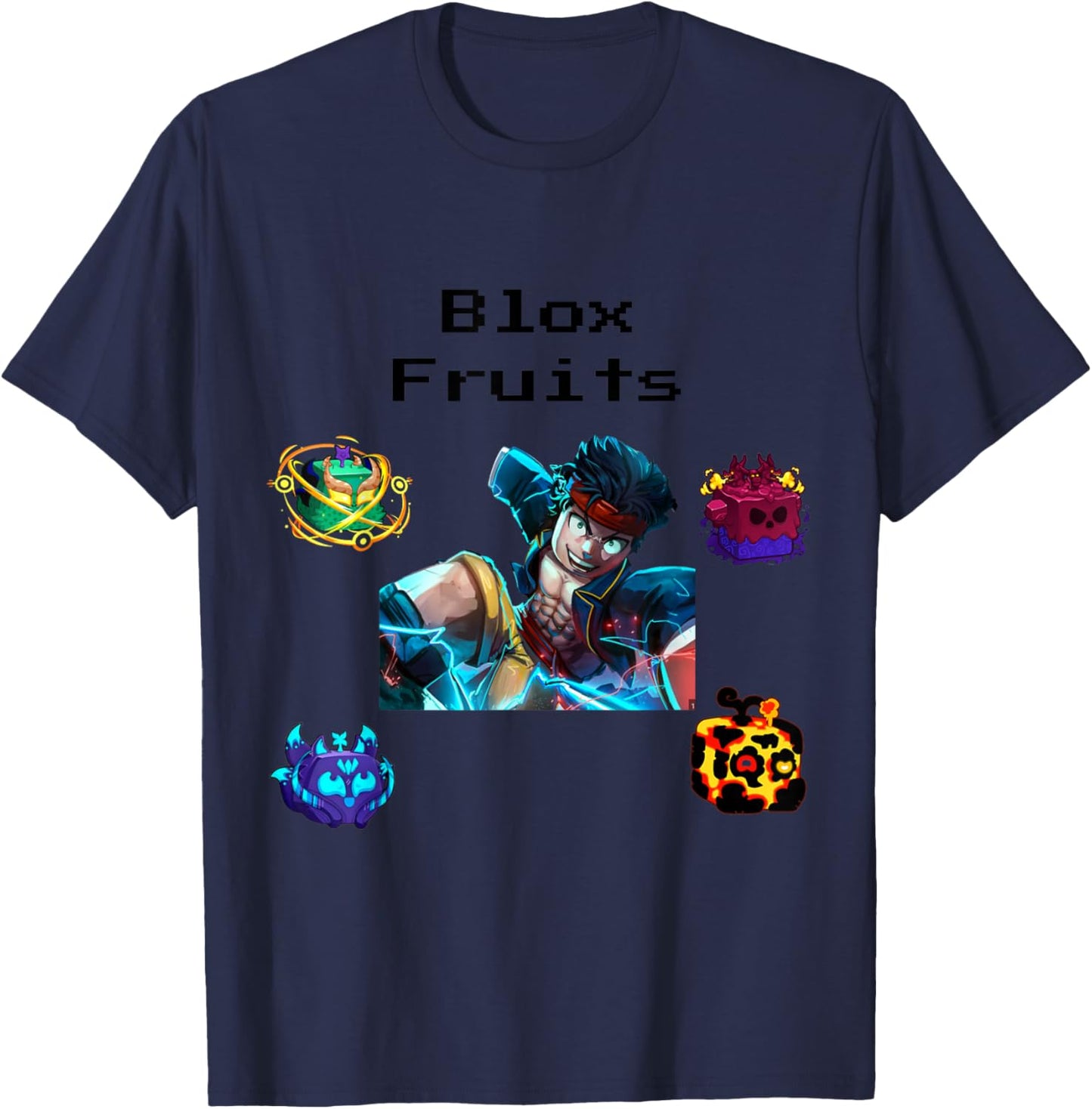 blox Fruits T-Shirt - T-Shirt | Navy