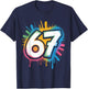 67 Meme Six Seven 6 7 Funny Brainrot Rizz Gen Alpha T-Shirt - T-Shirt | Navy
