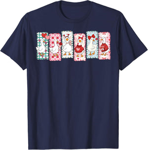 Just A Lovely Goose Cute Goose Valentine's Day T-Shirt - T-Shirt | Navy