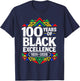 100 Years of Black Excellence Centennial Black History Month T-Shirt - T-Shirt | Navy
