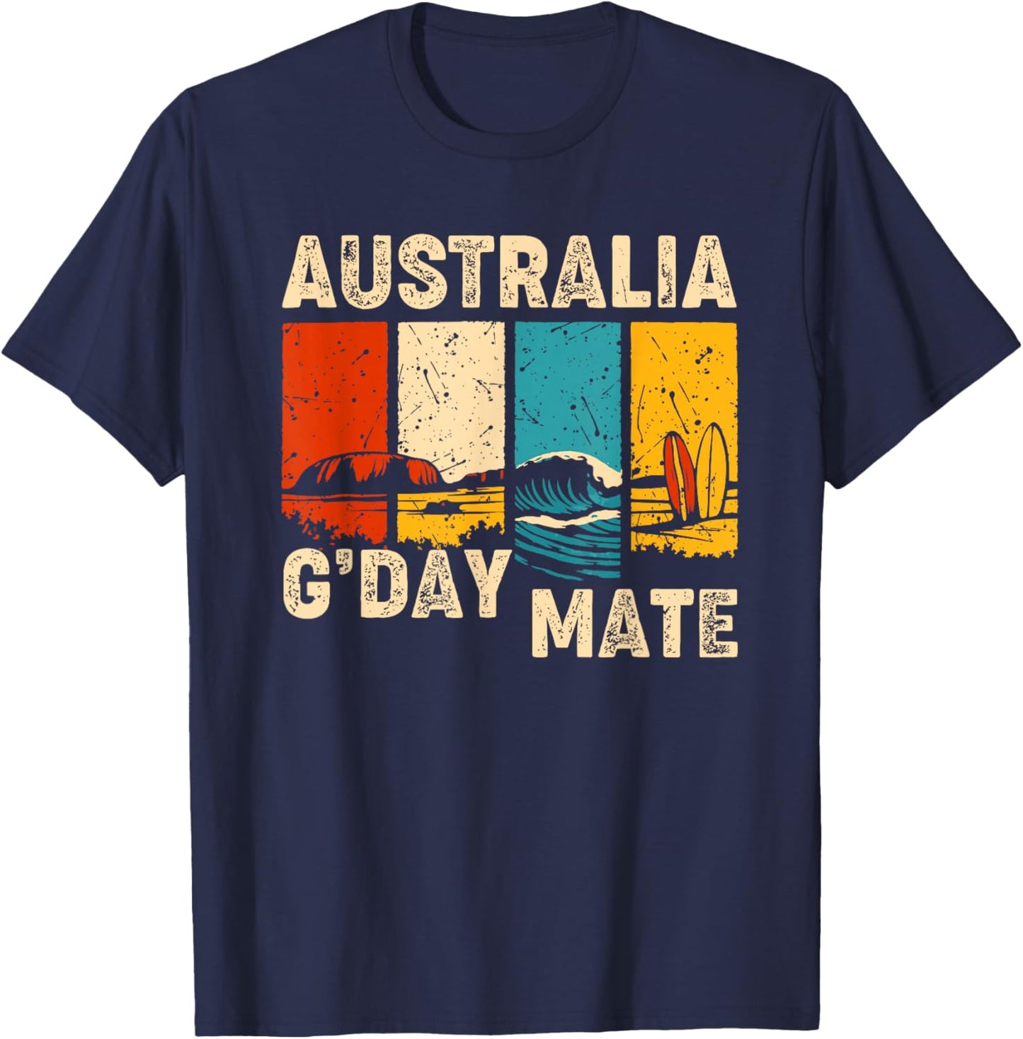 Australia G'Day Mate Shirt Funny Aussie Australian Nature T-Shirt - T-Shirt | Navy