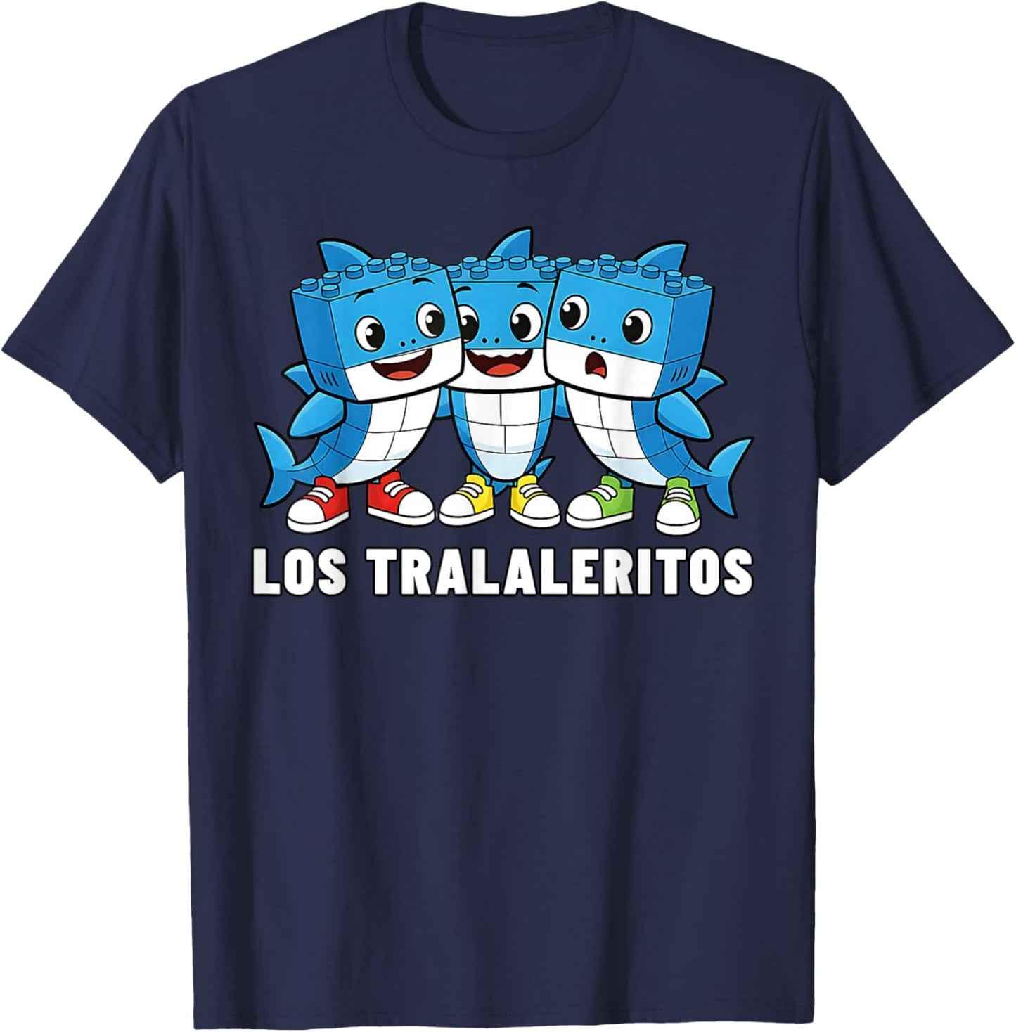 Cute Los Tralaleritos Funny Italian Brainrot Kids Meme T-Shirt - T-Shirt | Navy