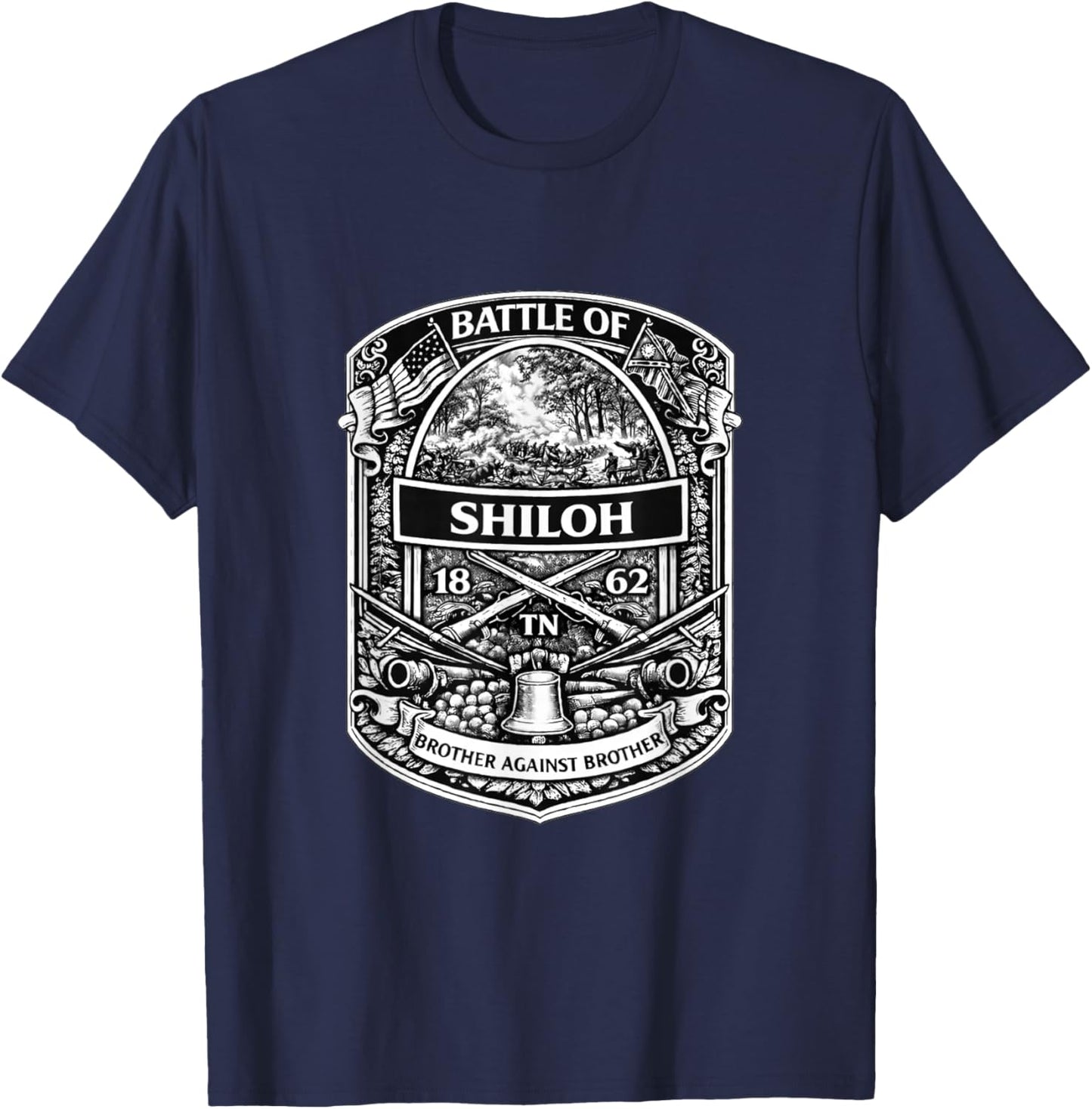 Shiloh Tennessee Civil War Battle US USA American History T-Shirt - T-Shirt | Navy